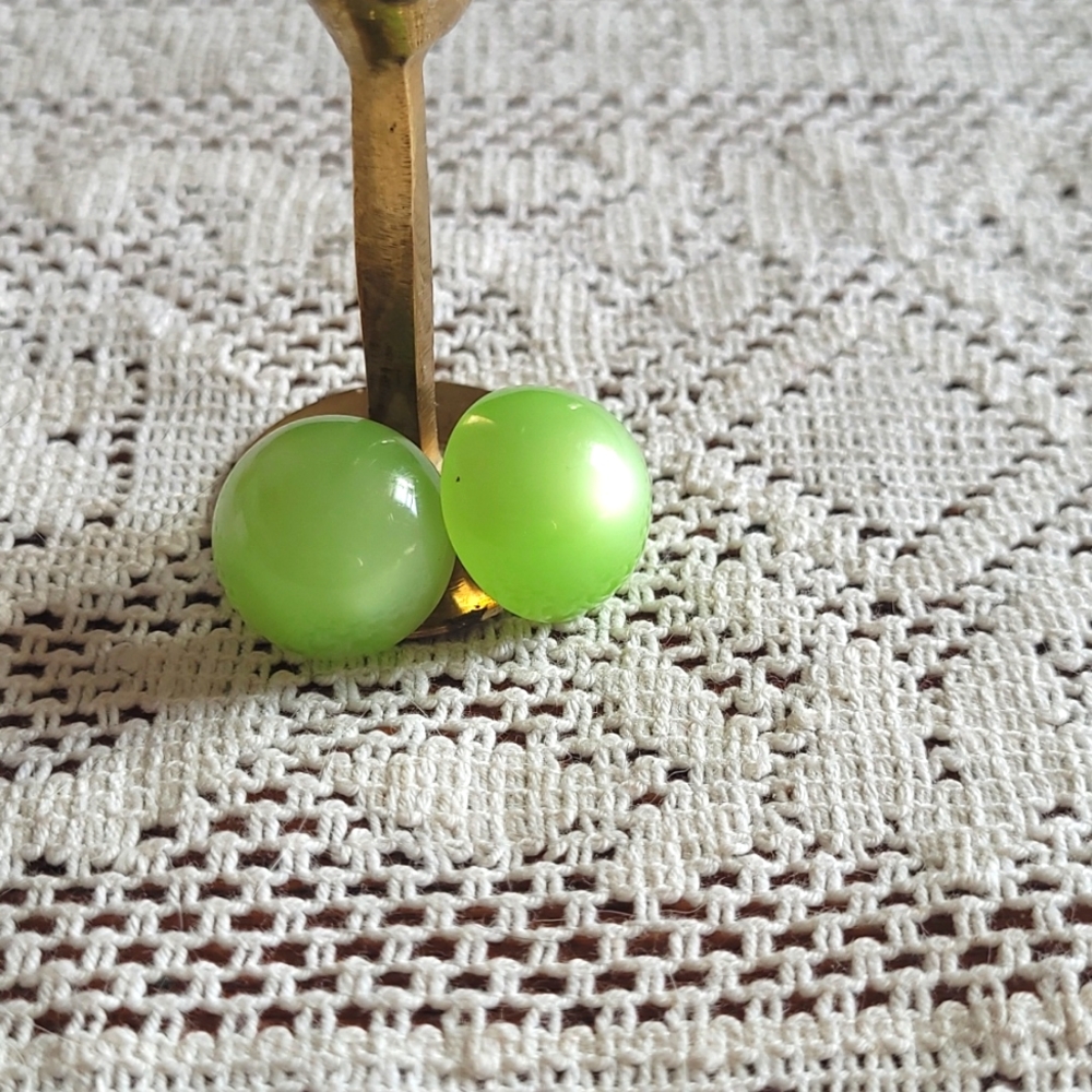 Lime bauble earrings